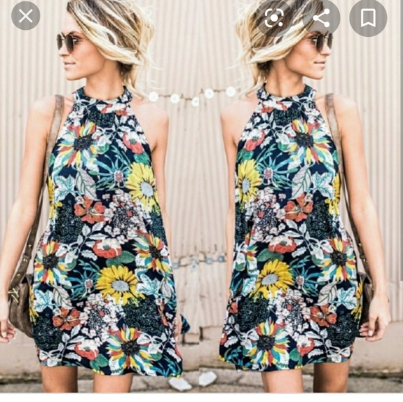 NWT ENTRO Halter Dress - Picture 2 of 9